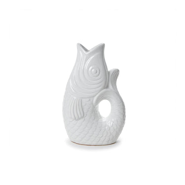 Coastal Catch Fish Flower Vase, White, 12